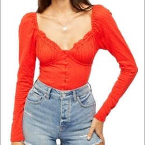 Free People Ladybug Long Sleeve Top